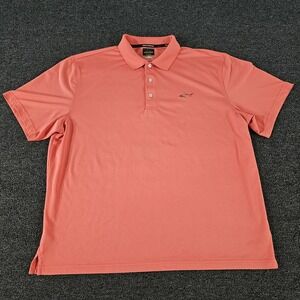 Greg Norman Play Dry Golf Polo Shirt Mens XL Salmon